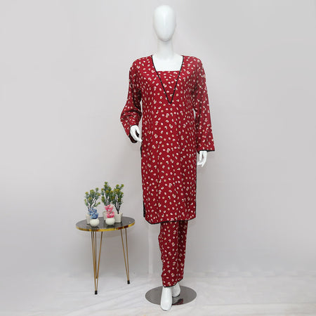 2 PIECE PRINTED LINEN SUIT