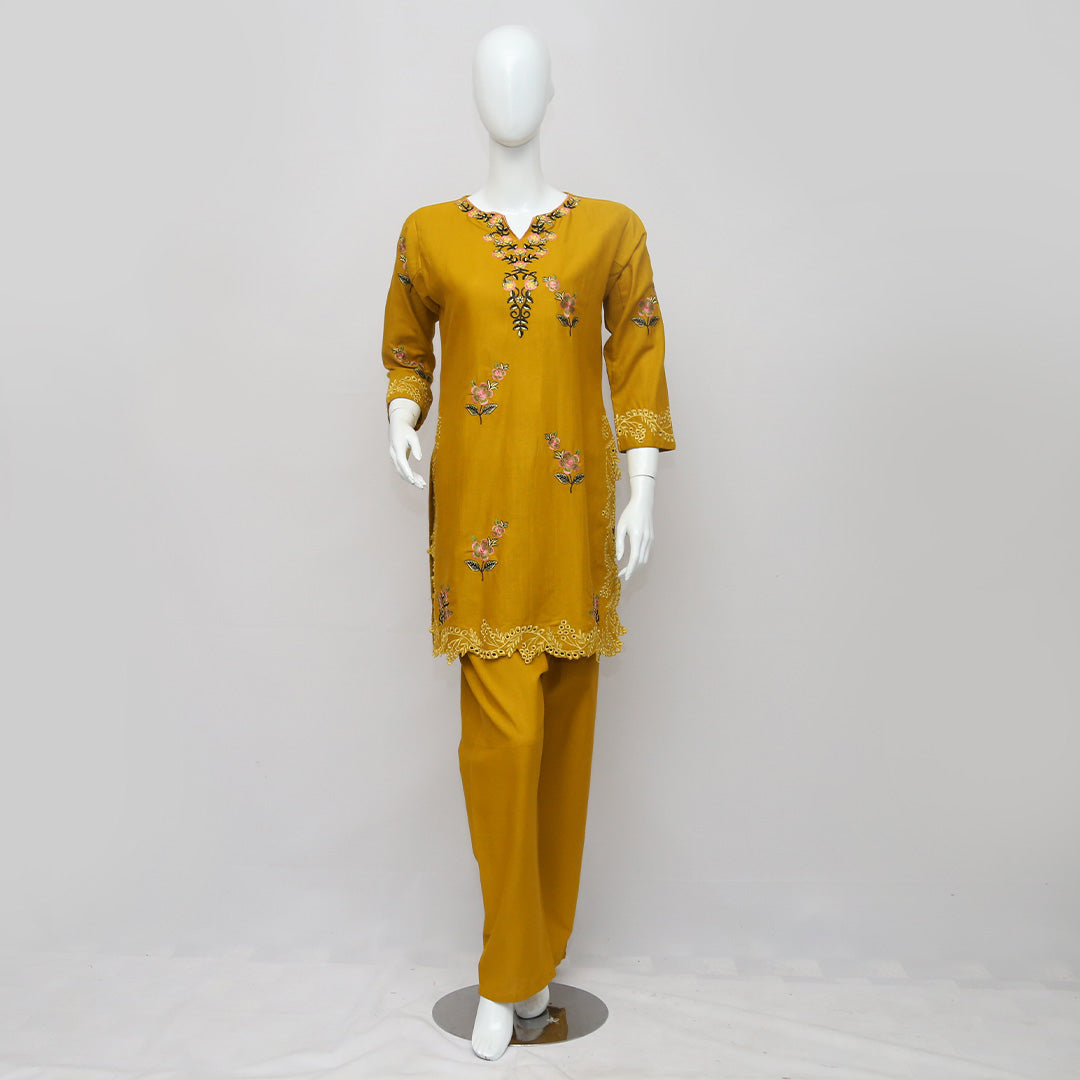 2 PIECE EMBROIDERED KHADDAR SUIT