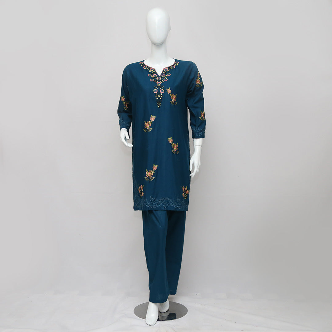 2 PIECE EMBROIDERED KHADDAR SUIT