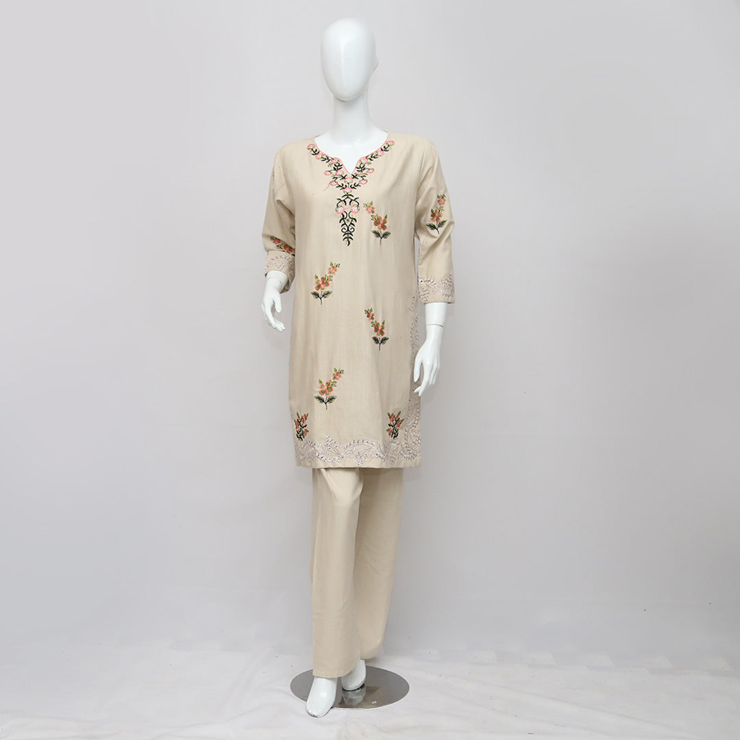 2 PIECE EMBROIDERED KHADDAR SUIT