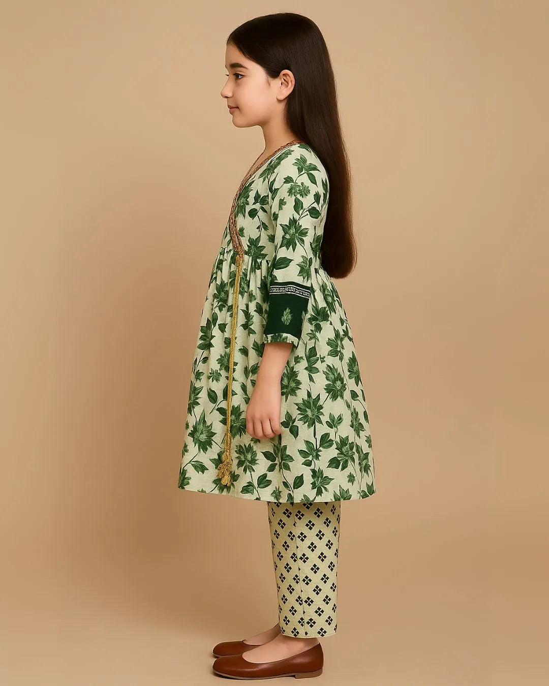 2 PIECE - PRINTED CAMBRIC SUIT
