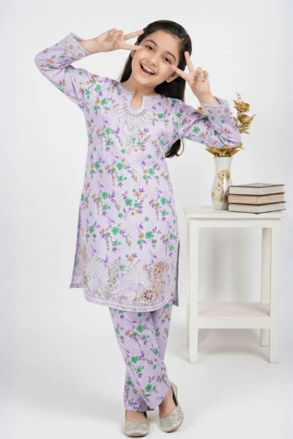 2 PIECE - EMBROIDERED LAWN SUIT