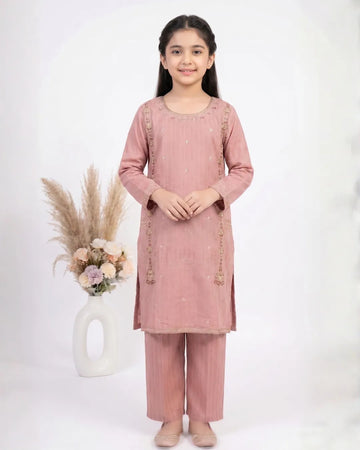 2 PIECE - EMBROIDERED COTTON SUIT