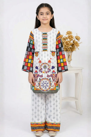 2 PIECE - PRINTED CAMBRIC SUIT