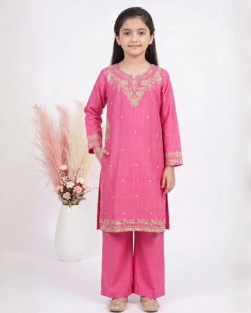 2 PIECE - EMBROIDERED COTTON SUIT