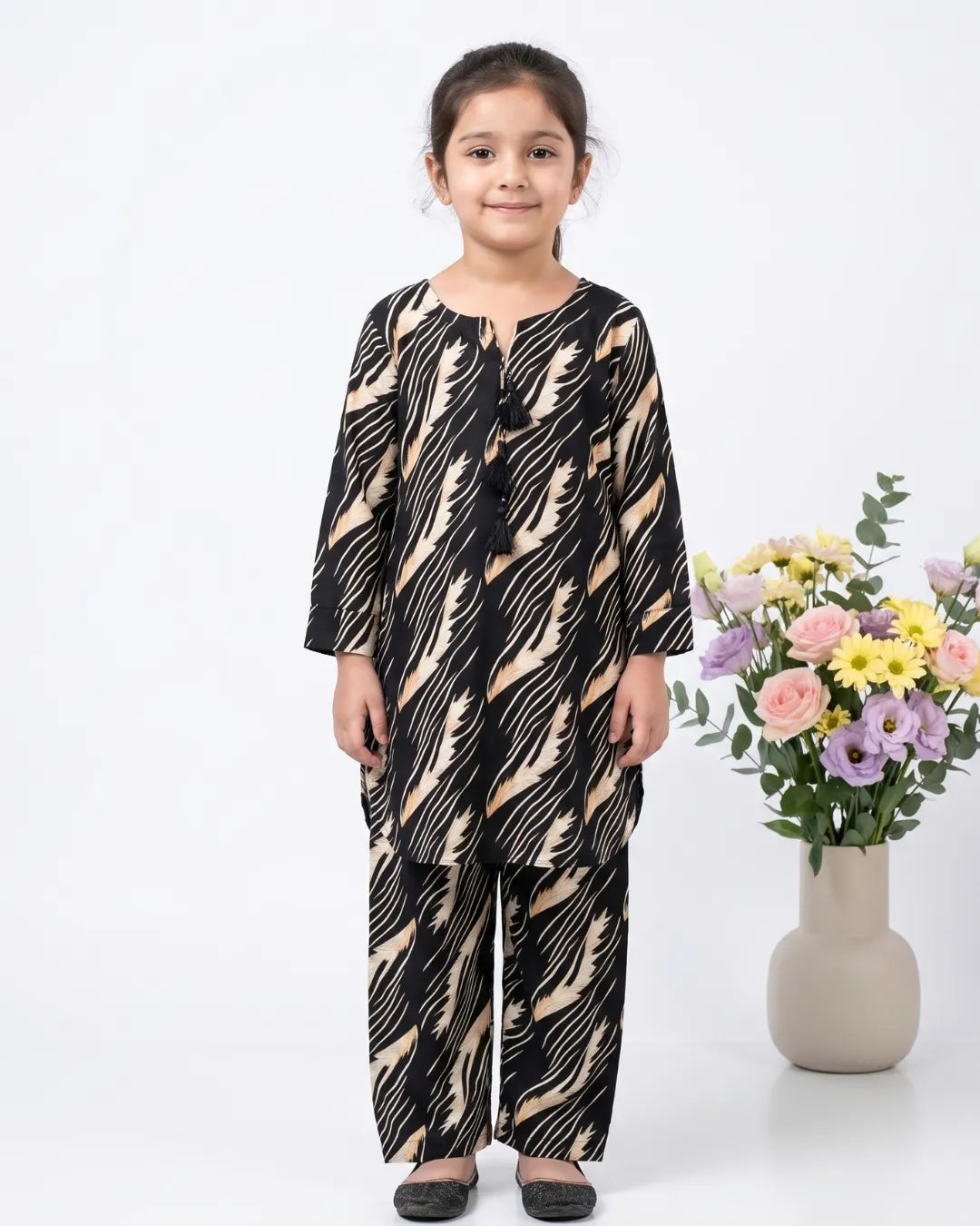 2 PIECE - PRINTED LINEN SUIT