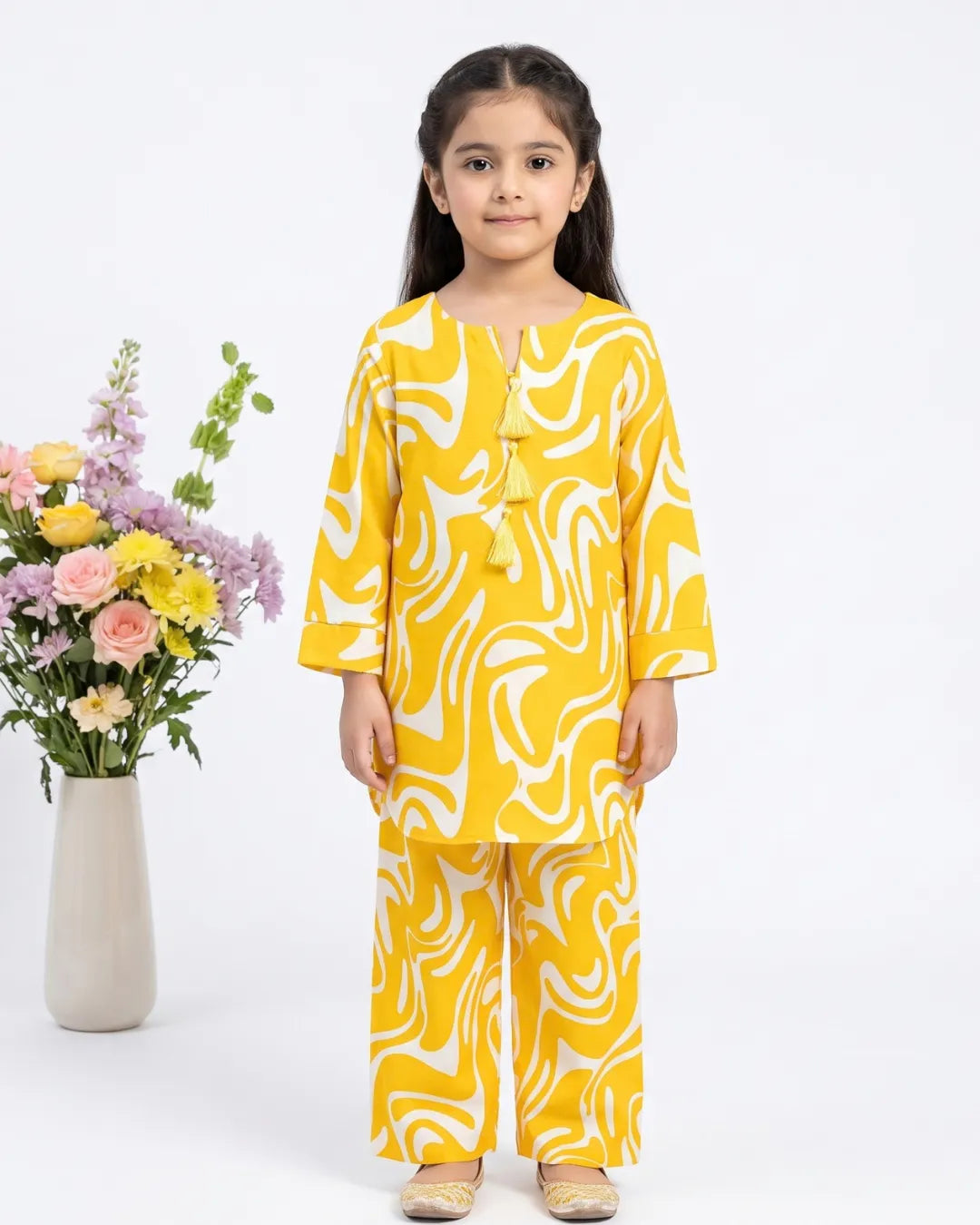 2 PIECE - PRINTED LINEN SUIT