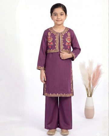 2 PIECE - EMBROIDERED COTTON SUIT