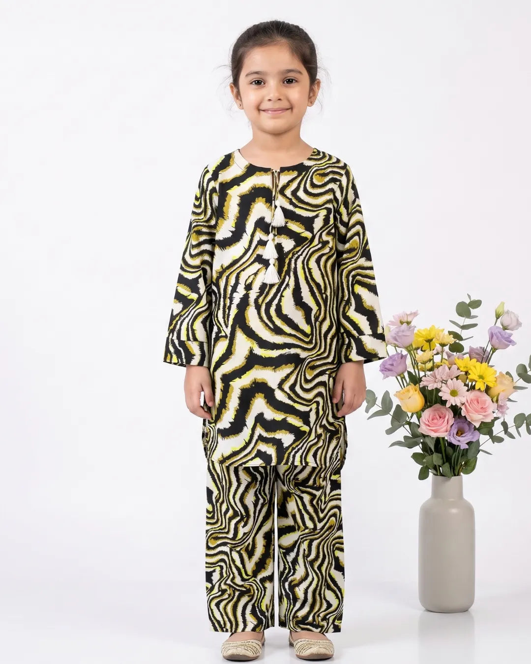 2 PIECE - PRINTED LINEN SUIT