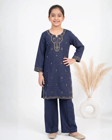 2 PIECE - EMBROIDERED COTTON SUIT