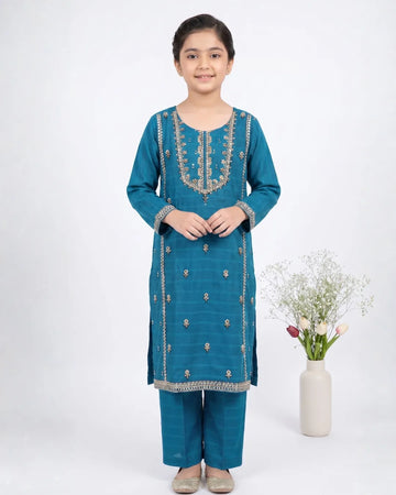 2 PIECE - EMBROIDERED COTTON SUIT