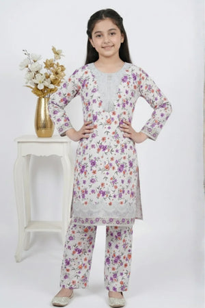 2 PIECE - EMBROIDERED LAWN SUIT