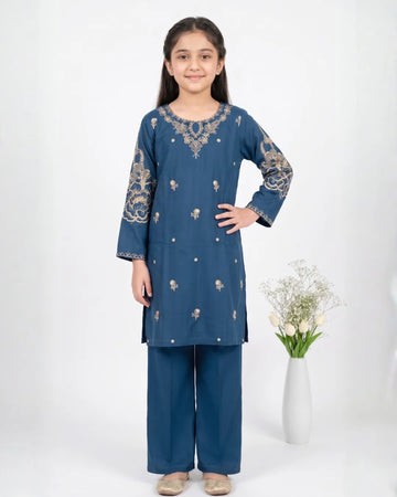 2 PIECE - EMBROIDERED COTTON SUIT