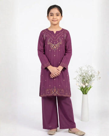 2 PIECE - EMBROIDERED COTTON SUIT