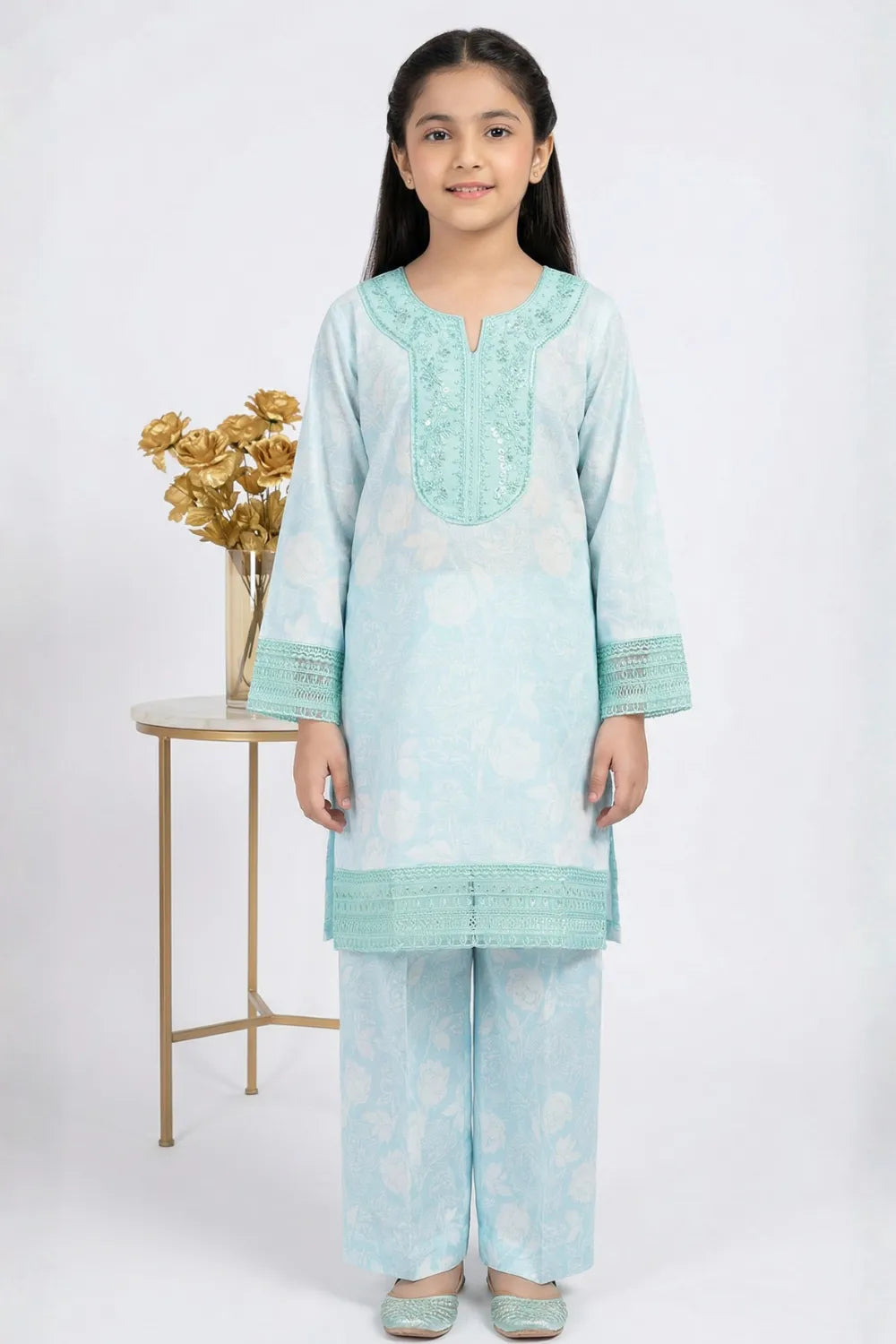 2 PIECE - EMBROIDERED LAWN SUIT