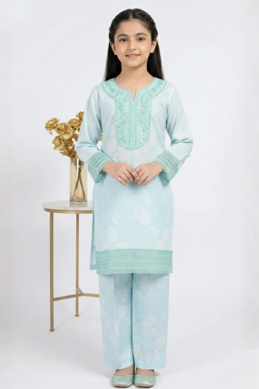 2 PIECE - EMBROIDERED LAWN SUIT