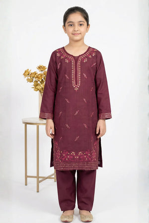 2 PIECE - EMBROIDERED CAMBRIC SUIT