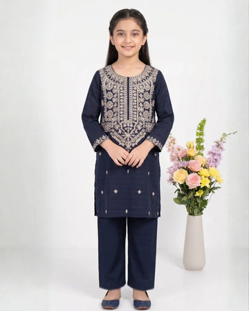 2 PIECE - EMBROIDERED COTTON SUIT