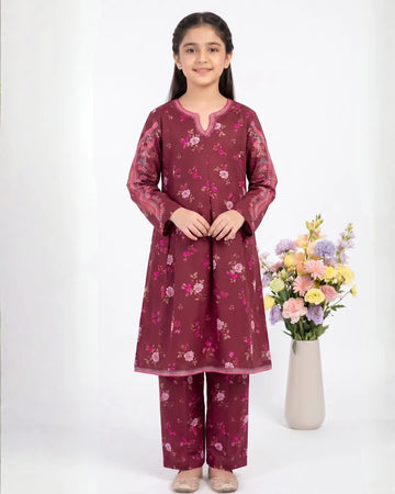 2 PIECE - FRONT/BACK EMBROIDERED LAWN SUIT