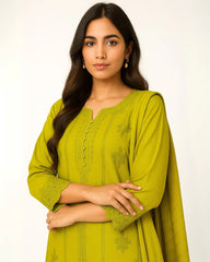 3 PIECE - EMBROIDERED LAWN SUIT