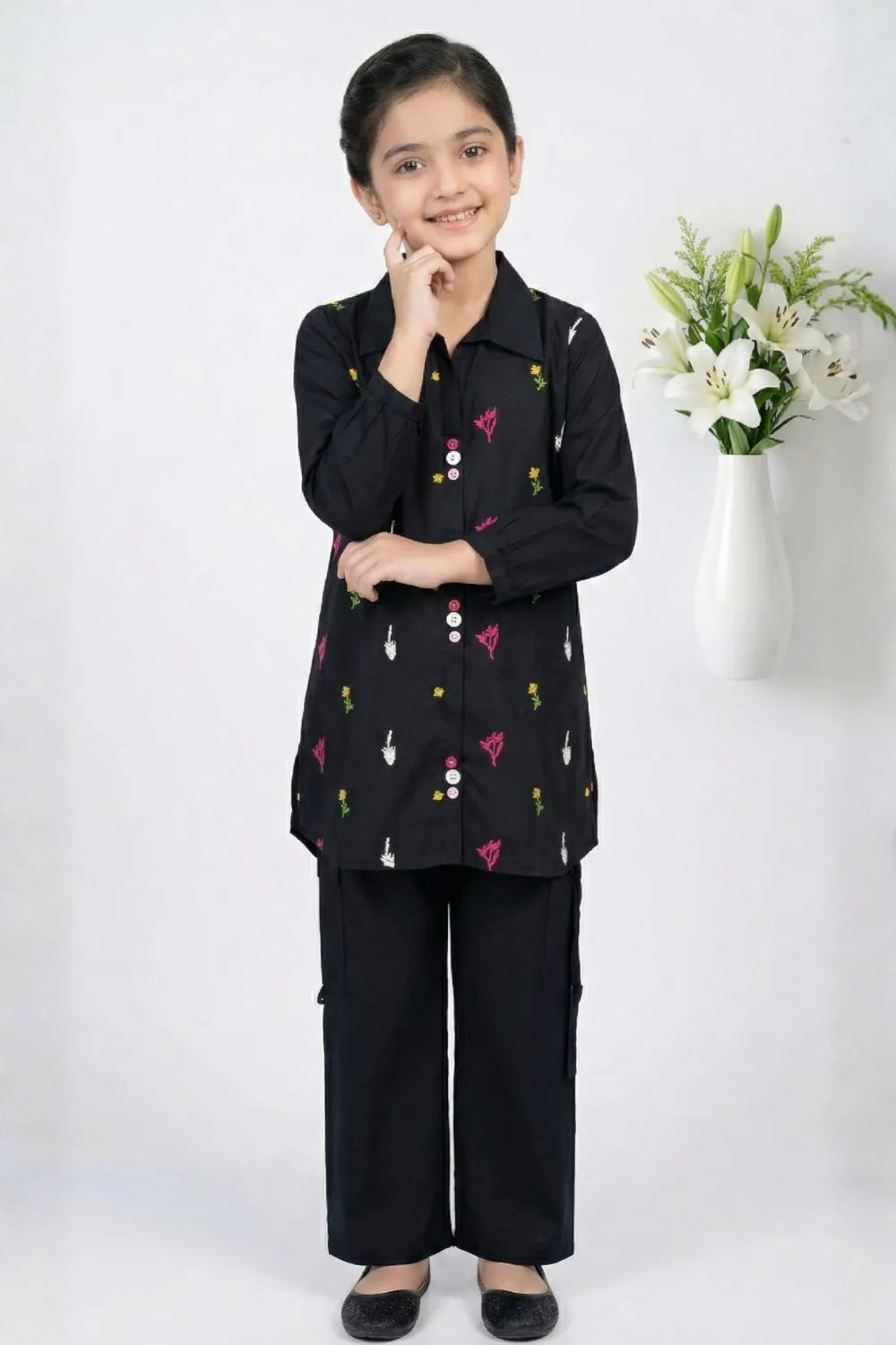 2 PIECE - EMBROIDERED SOFT COTTON CARGO SUIT