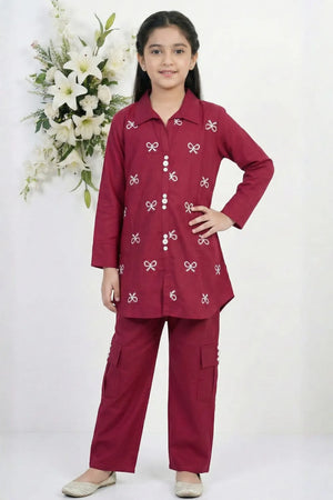 2 PIECE - EMBROIDERED COTTON CARGO SUIT