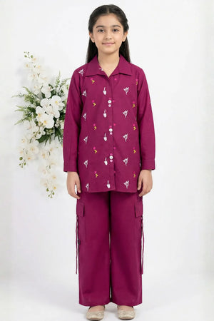 2 PIECE - EMBROIDERED COTTON CARGO SUIT