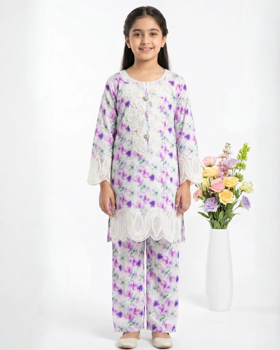 2 PIECE - EMBROIDERED LAWN SUIT