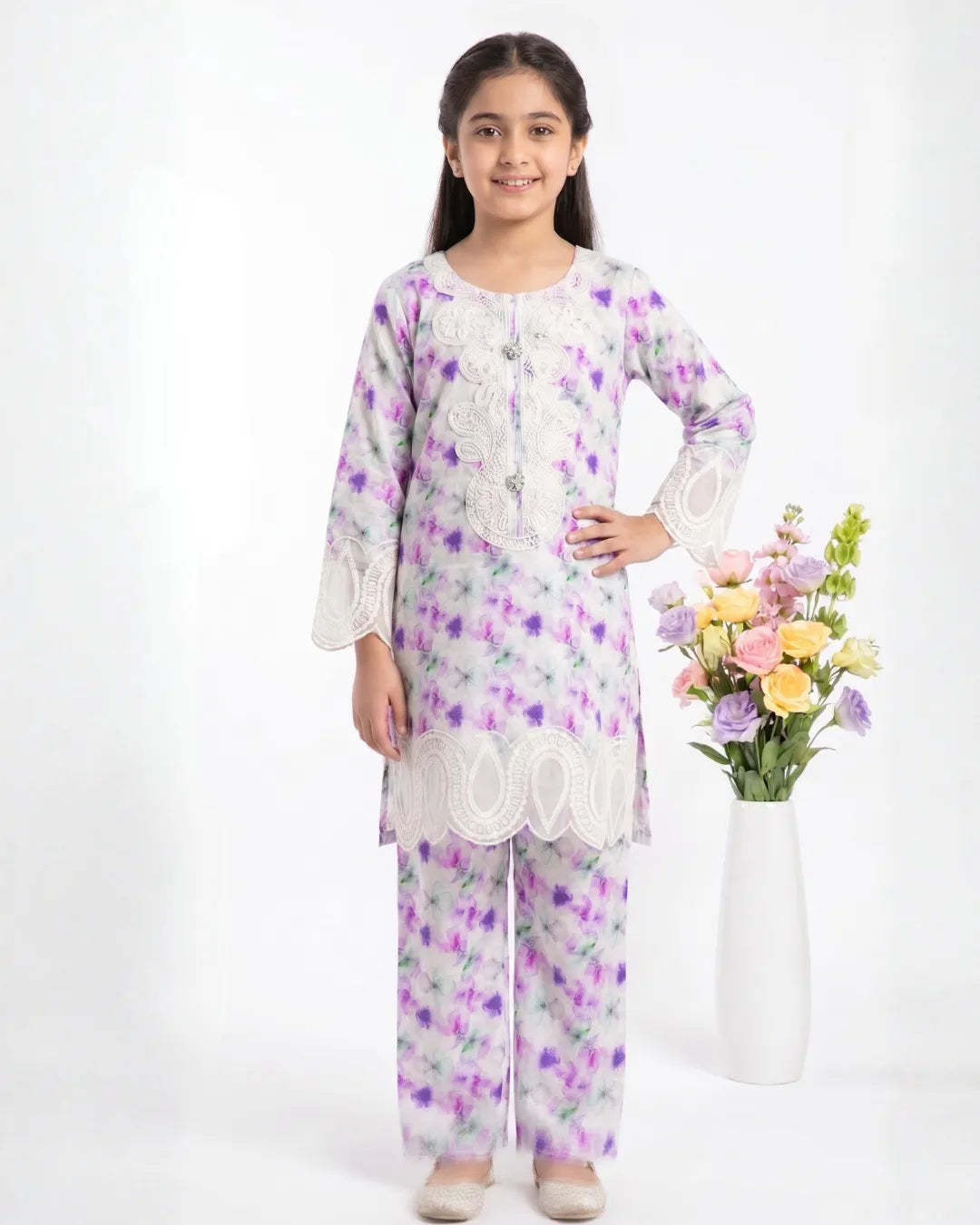 2 PIECE - EMBROIDERED LAWN SUIT