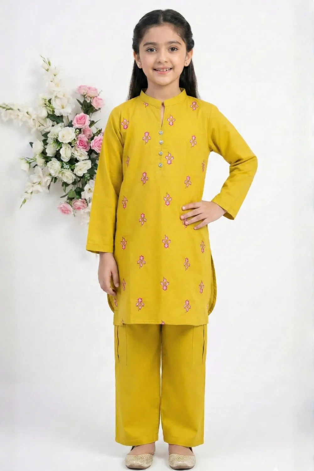 2 PIECE - EMBROIDERED COTTON CARGO SUIT