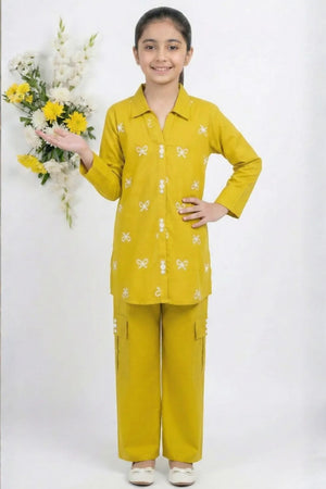 2 PIECE - EMBROIDERED COTTON CARGO SUIT