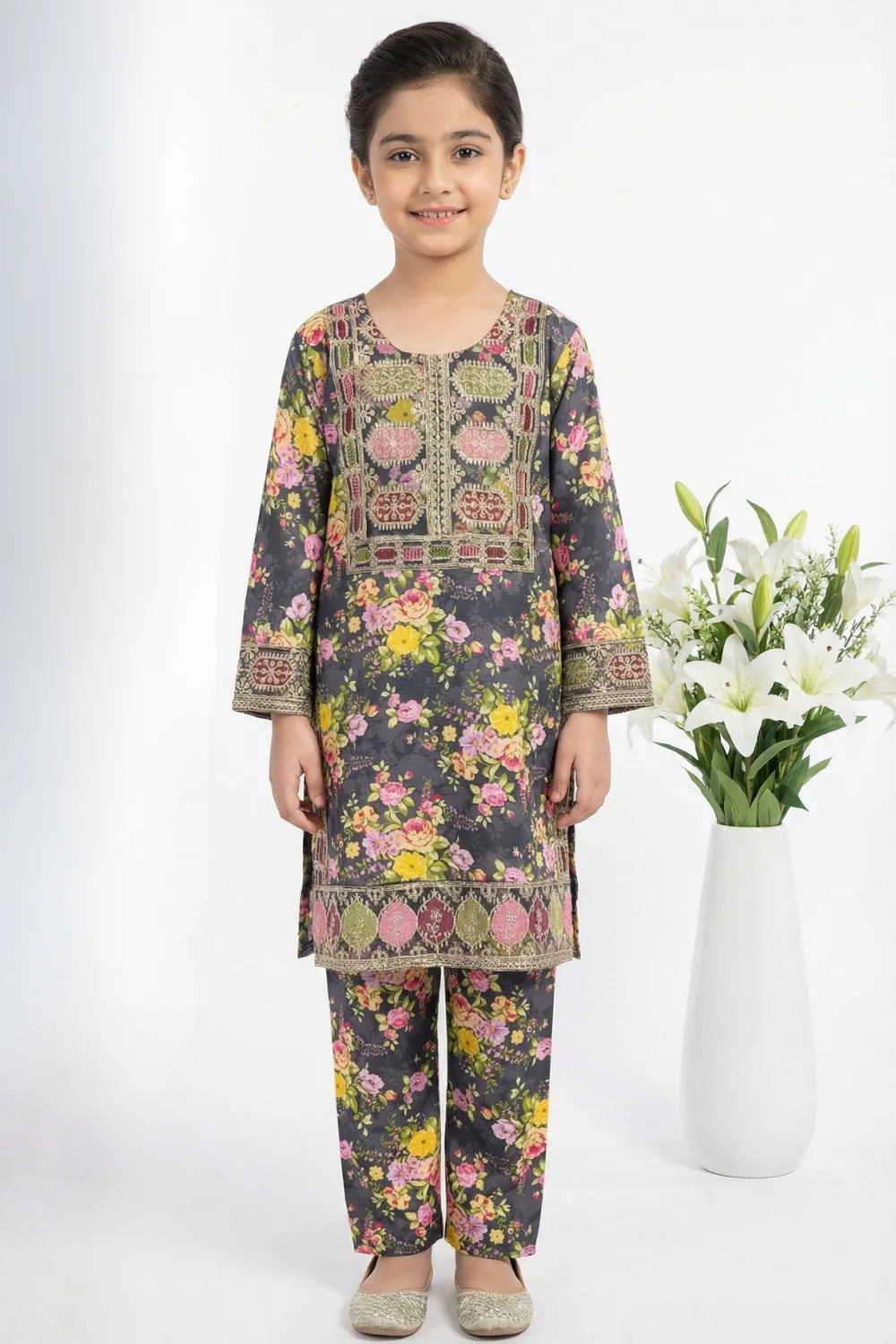 2 PIECE - EMBROIDERED LAWN SUIT