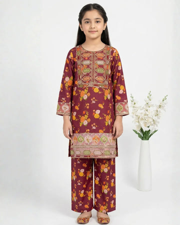 2 PIECE - EMBROIDERED LAWN SUIT