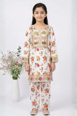 2 PIECE - EMBROIDERED COTTON SUIT