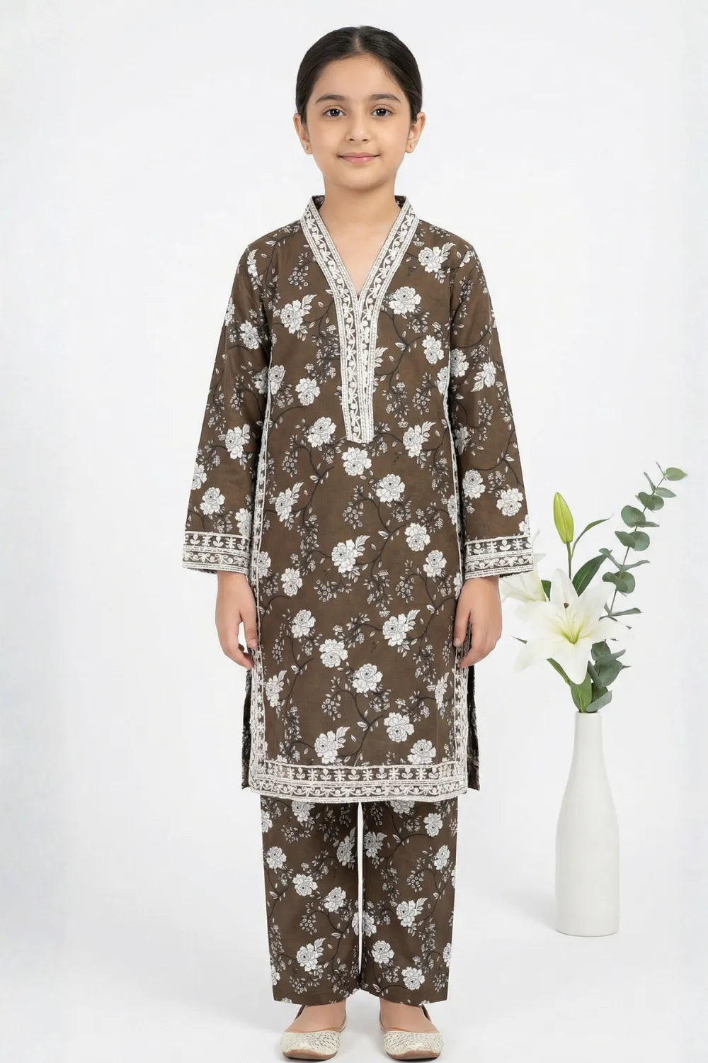 2 PIECE - EMBROIDERED LAWN SUIT