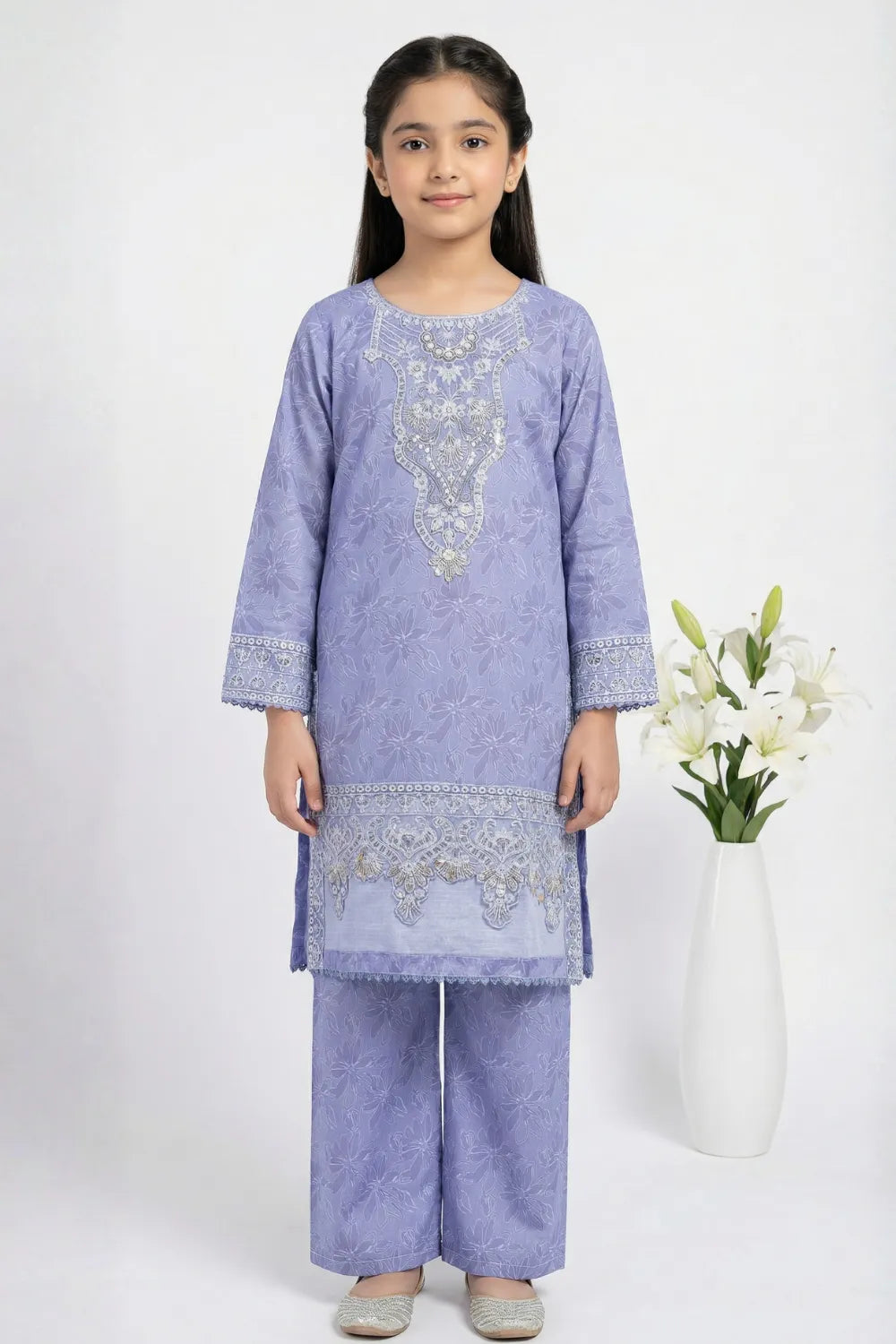 2 PIECE - EMBROIDERED LAWN SUIT