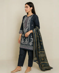 3 PIECE - EMBROIDERED LAWN SUIT