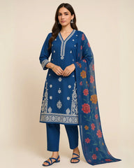 3 PIECE - EMBROIDERED LAWN SUIT