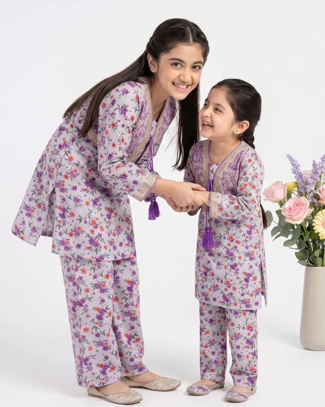 2 PIECE - EMBROIDERED KOTI CAMRIC SUIT