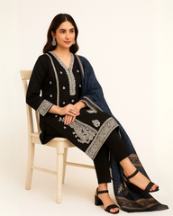 3 PIECE - EMBROIDERED LAWN SUIT