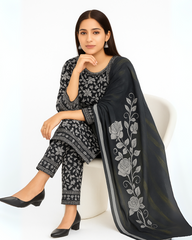 3 PIECE - EMBROIDERED LAWN SUIT