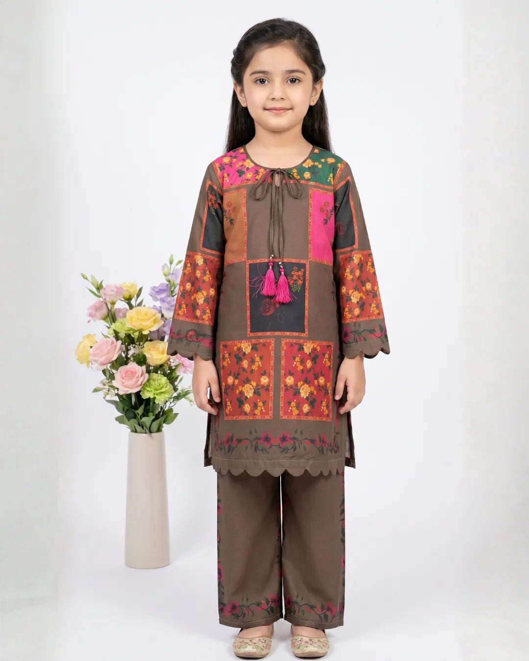 2 PIECE - PRINTED CAMBRIC SUIT