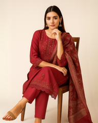 3 PIECE - EMBROIDERED LAWN SUIT