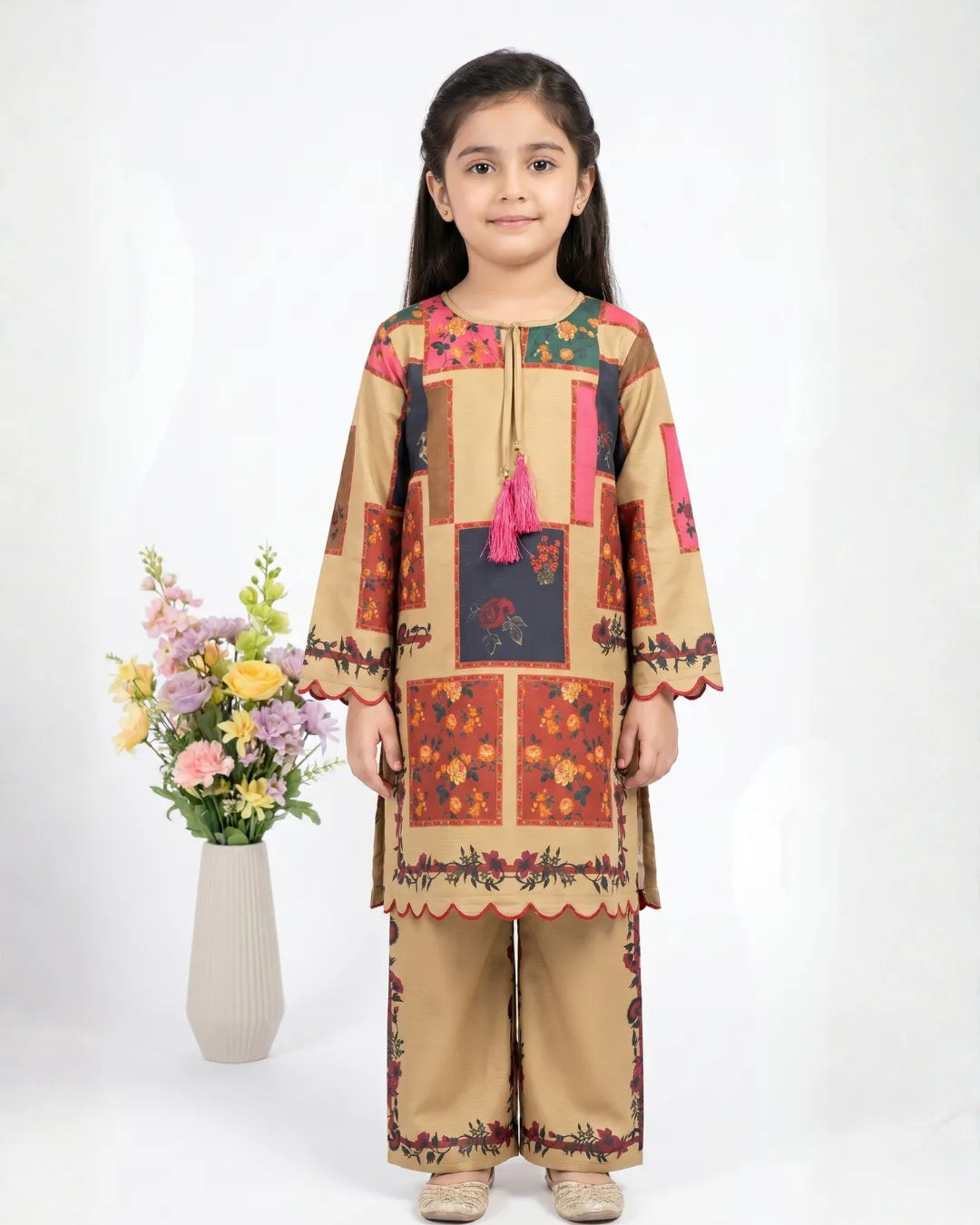 2 PIECE - PRINTED CAMBRIC SUIT