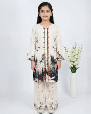 2 PIECE - PRINTED CAMBRIC SUIT