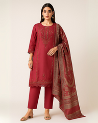 3 PIECE - EMBROIDERED LAWN SUIT