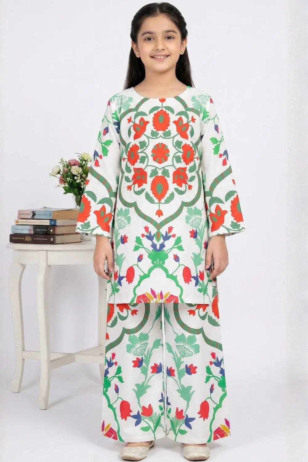 2 PIECE - PRINTED CAMBRIC SUIT