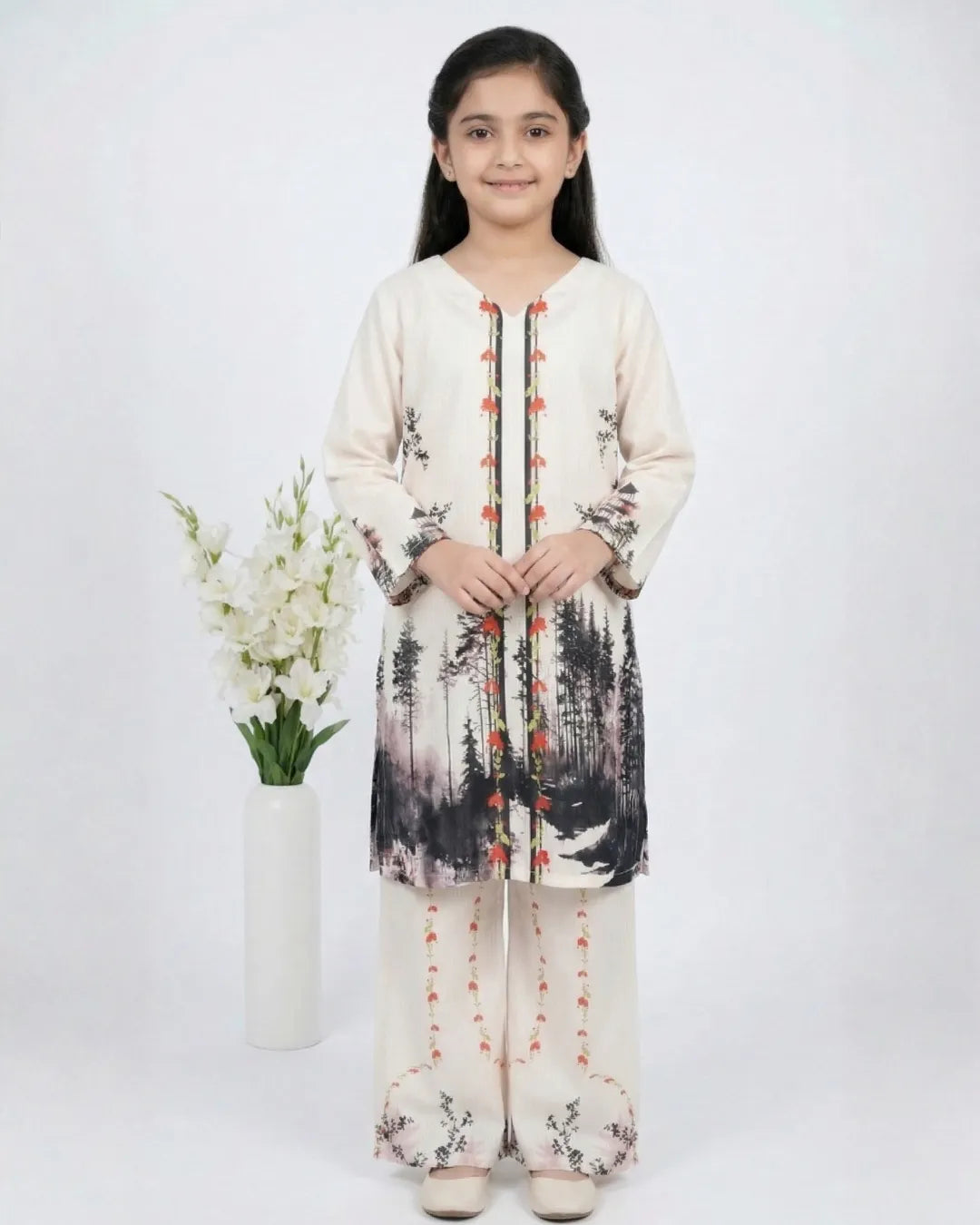 2 PIECE - PRINTED CAMBRIC SUIT