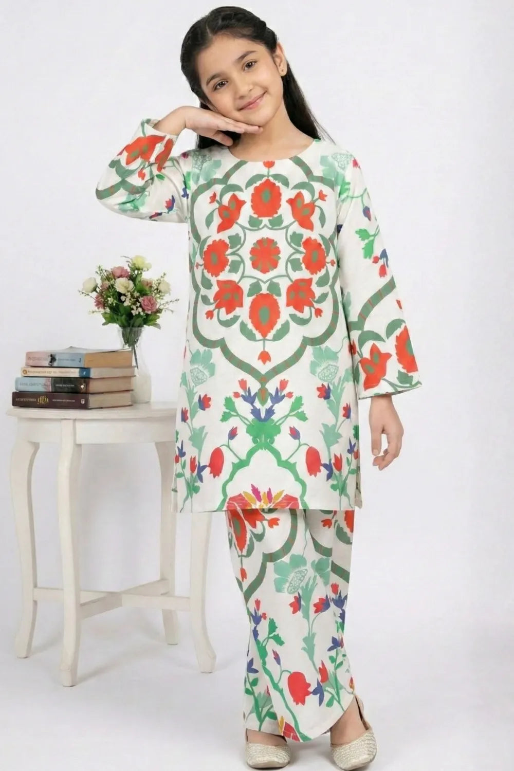 2 PIECE - PRINTED CAMBRIC SUIT