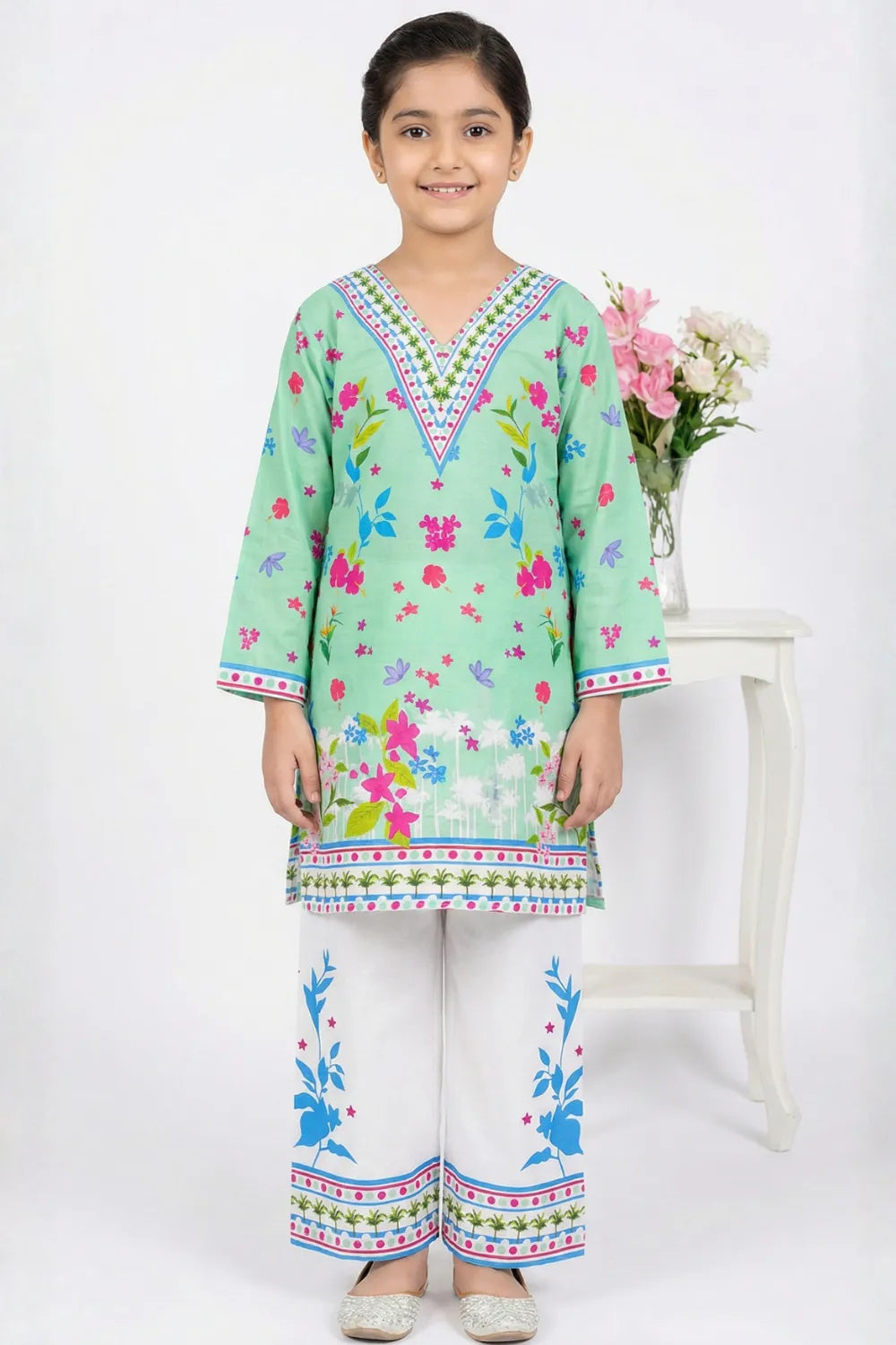 2 PIECE - PRINTED CAMBRIC SUIT